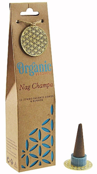 Räucherkegel Organic NagChampa 12 große Kegel